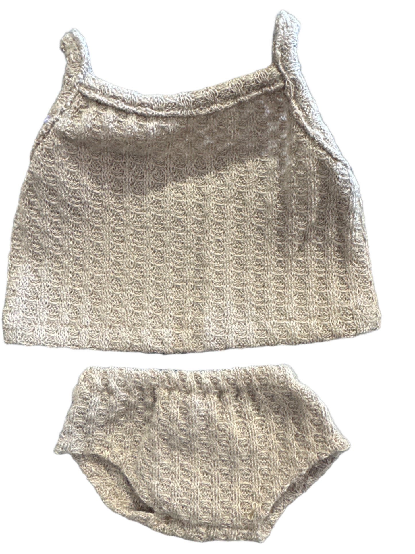 Khaki Brown Singlet & Underwear - 2 Piece Set