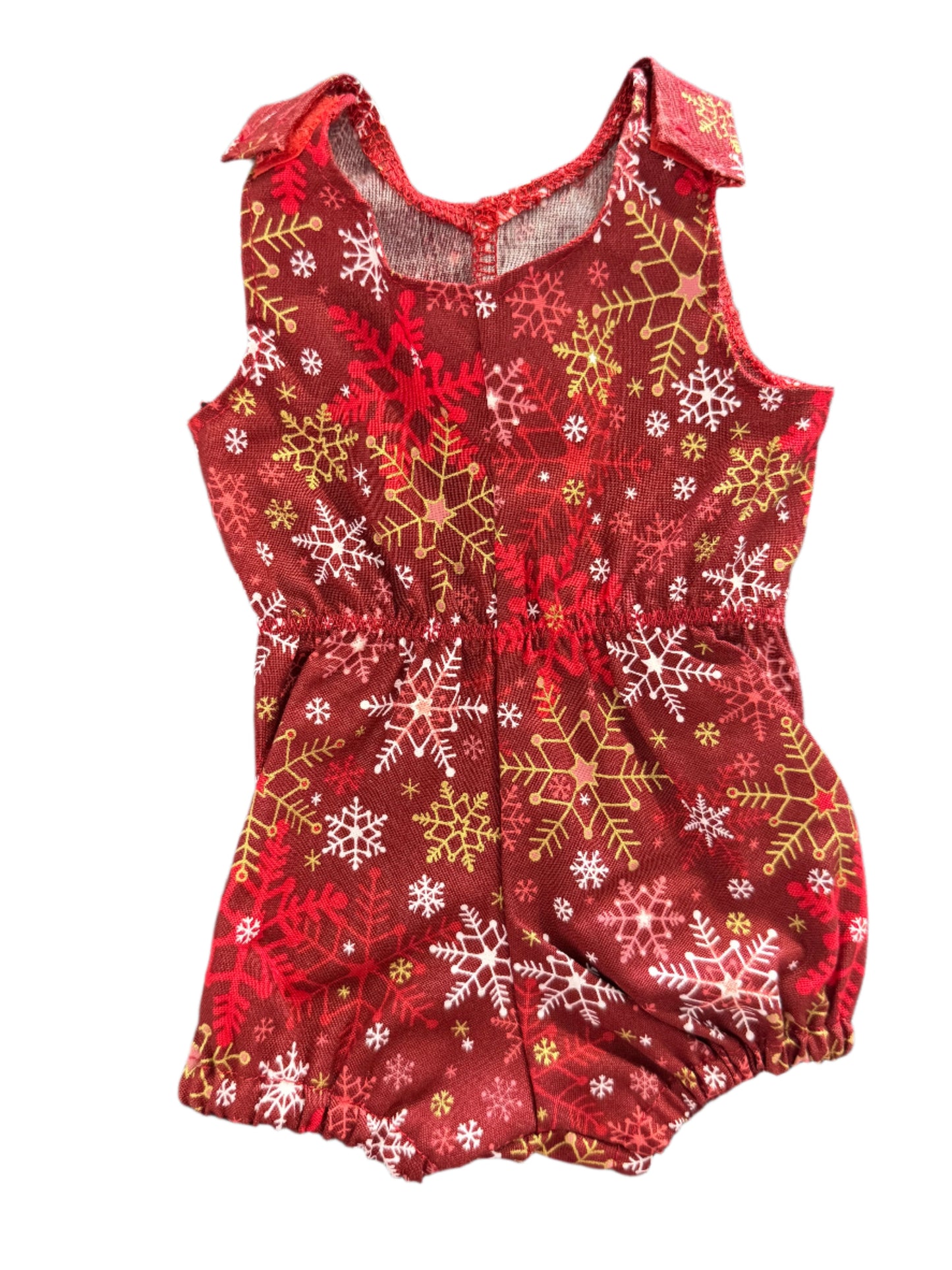 Red Snowflake Christmas Romper