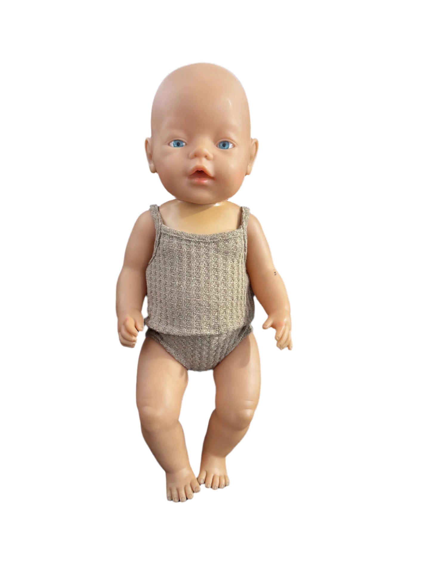 Khaki Brown Singlet & Underwear - 2 Piece Set