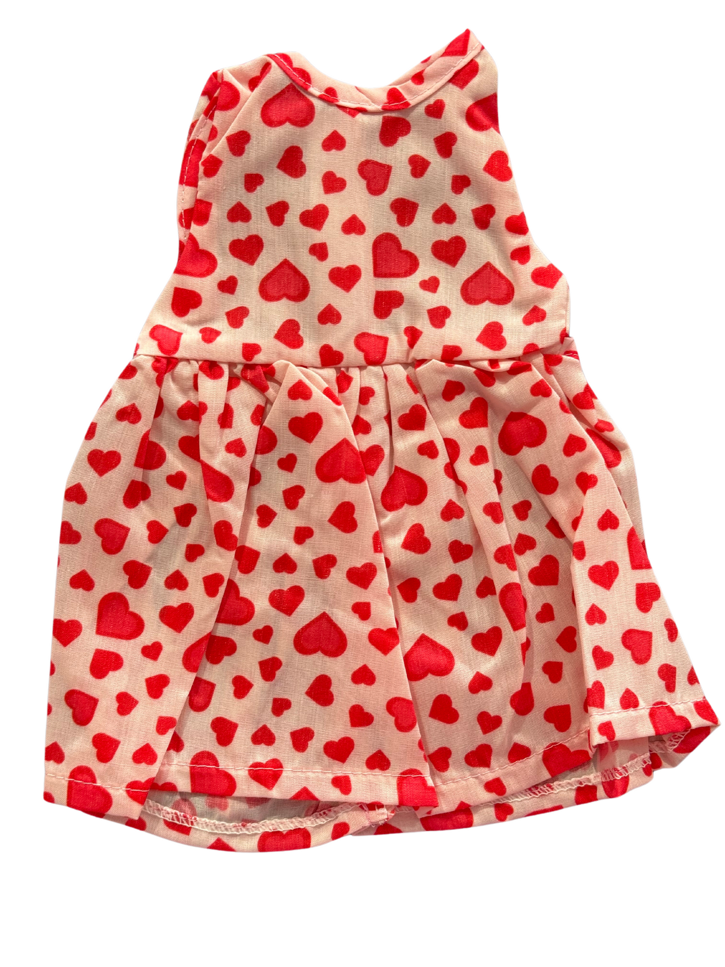 Pink Dress With Red Hearts