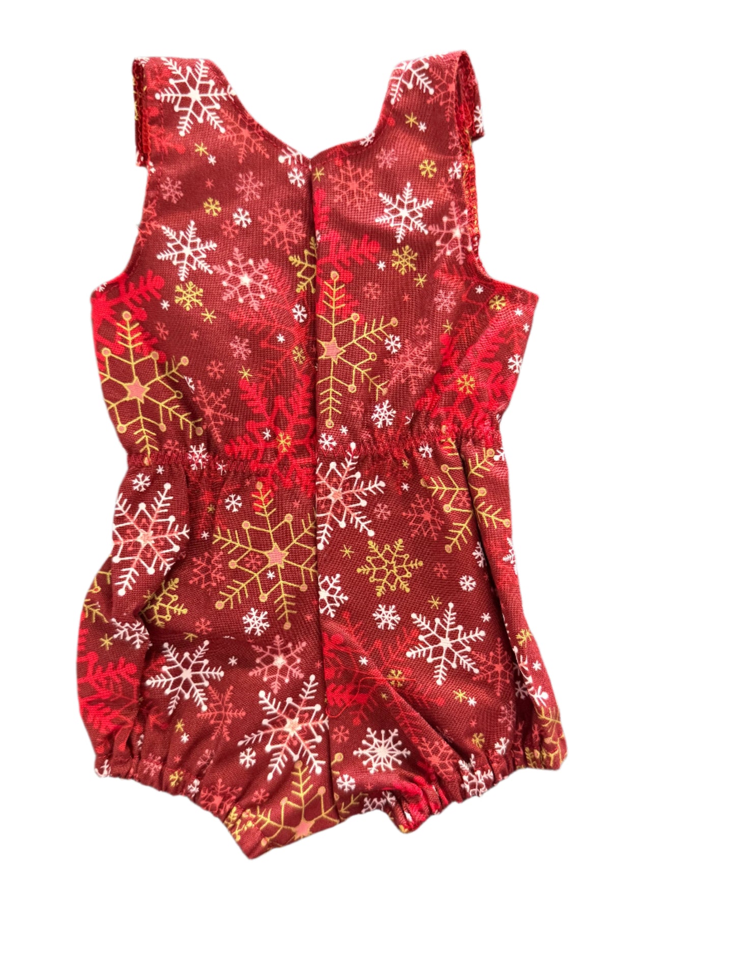 Red Snowflake Christmas Romper