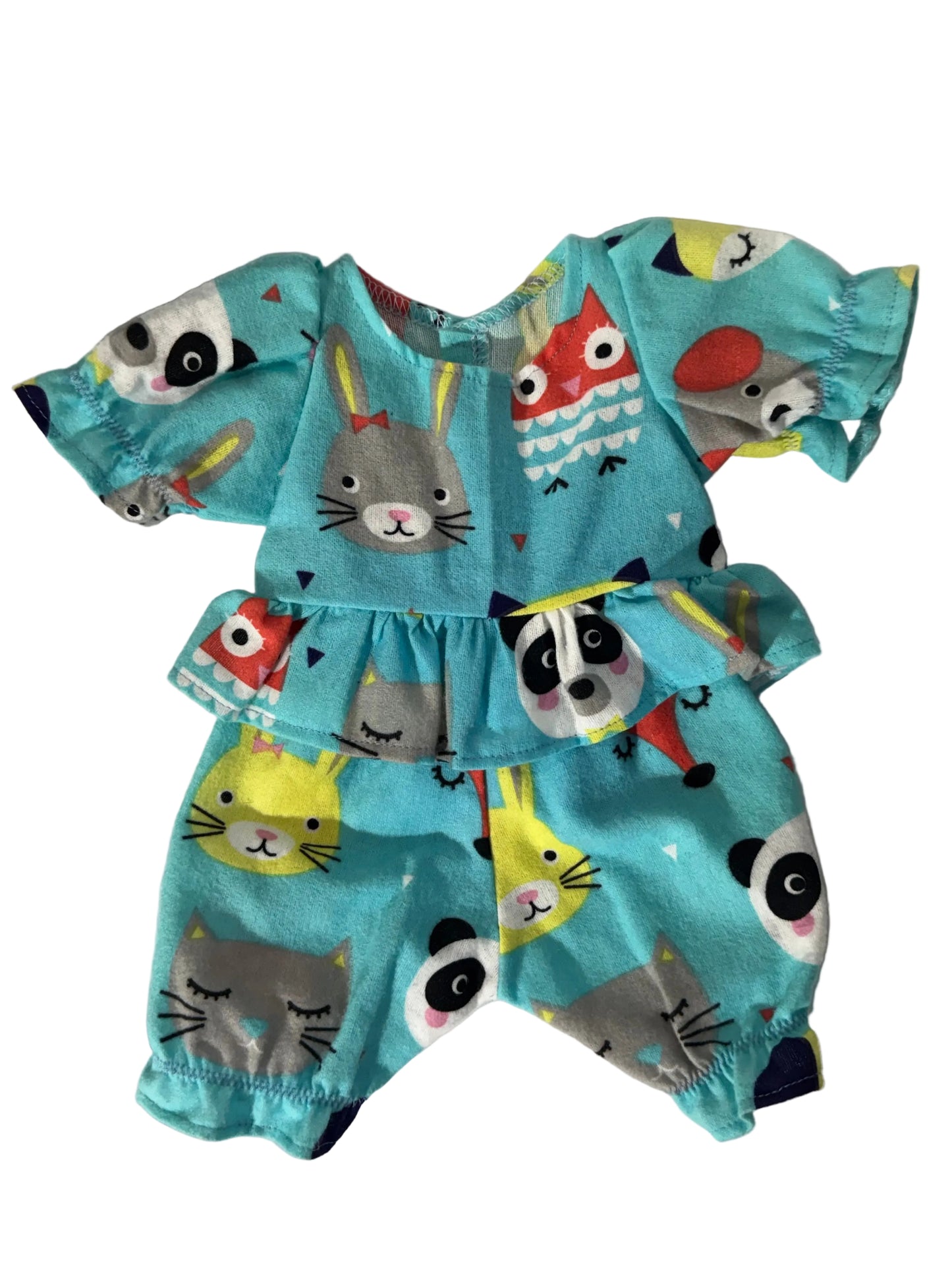 Cute Animal Ruffled Shirt & Pant Set - 2 Piece