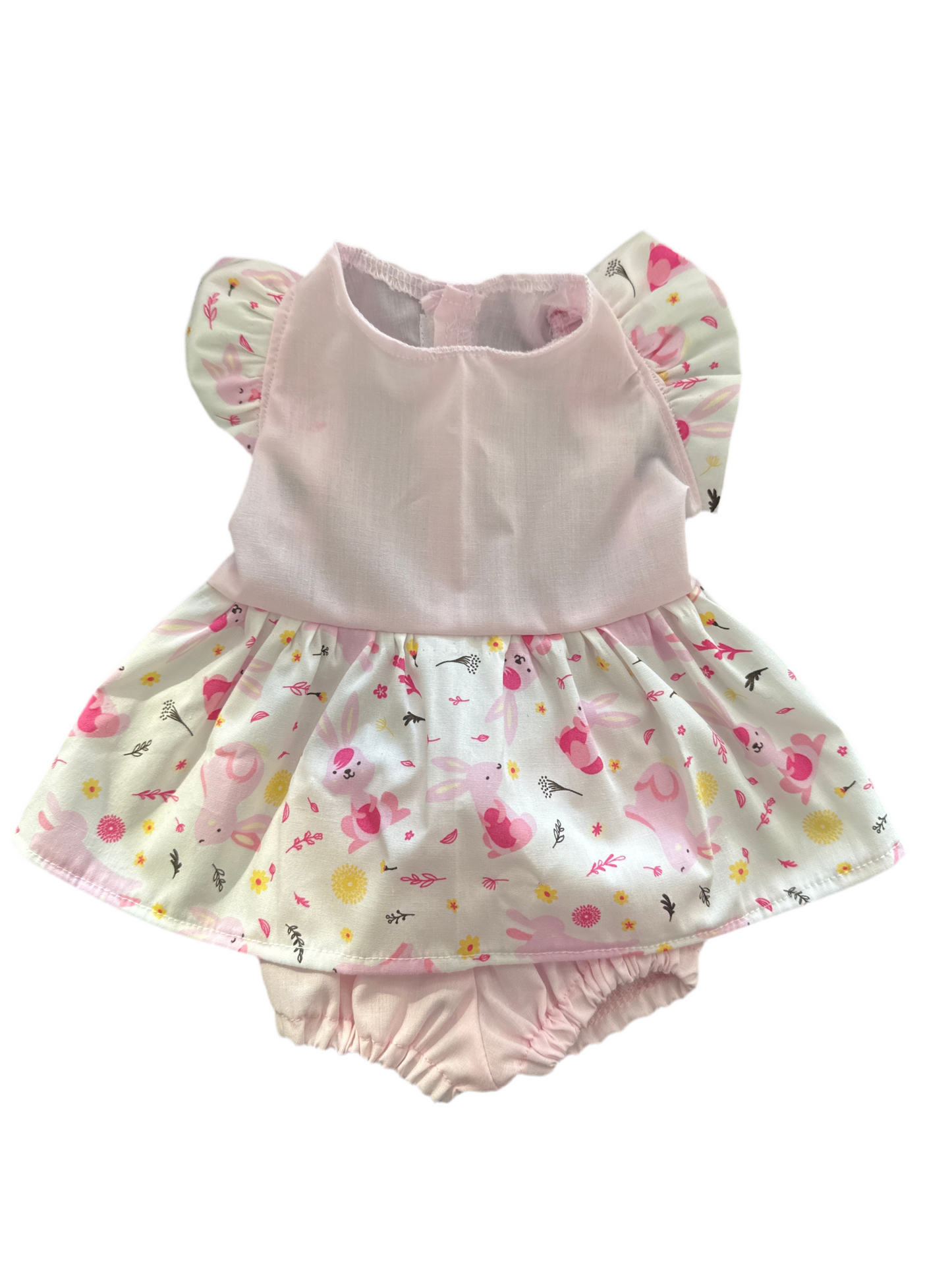 Pink Rabbit Dress & Panties - 2 Piece Set