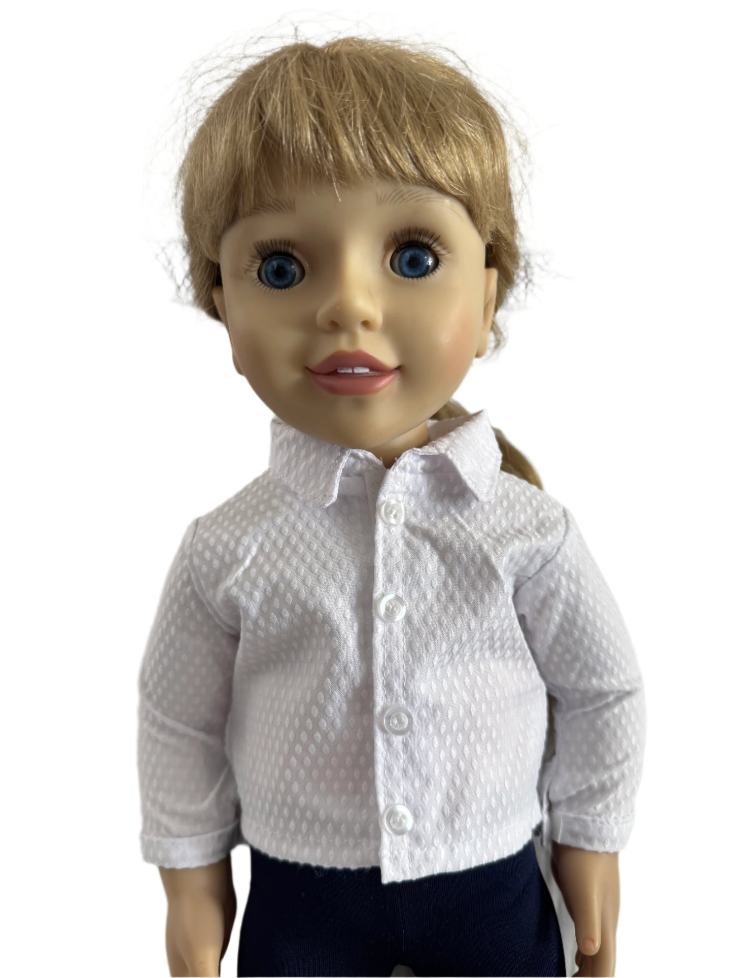 White Long Sleeved Button Up Dress Shirt