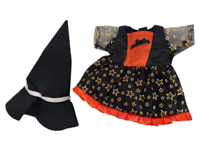 Black & Orange Stars Witch Halloween Costume - 2 Piece Set