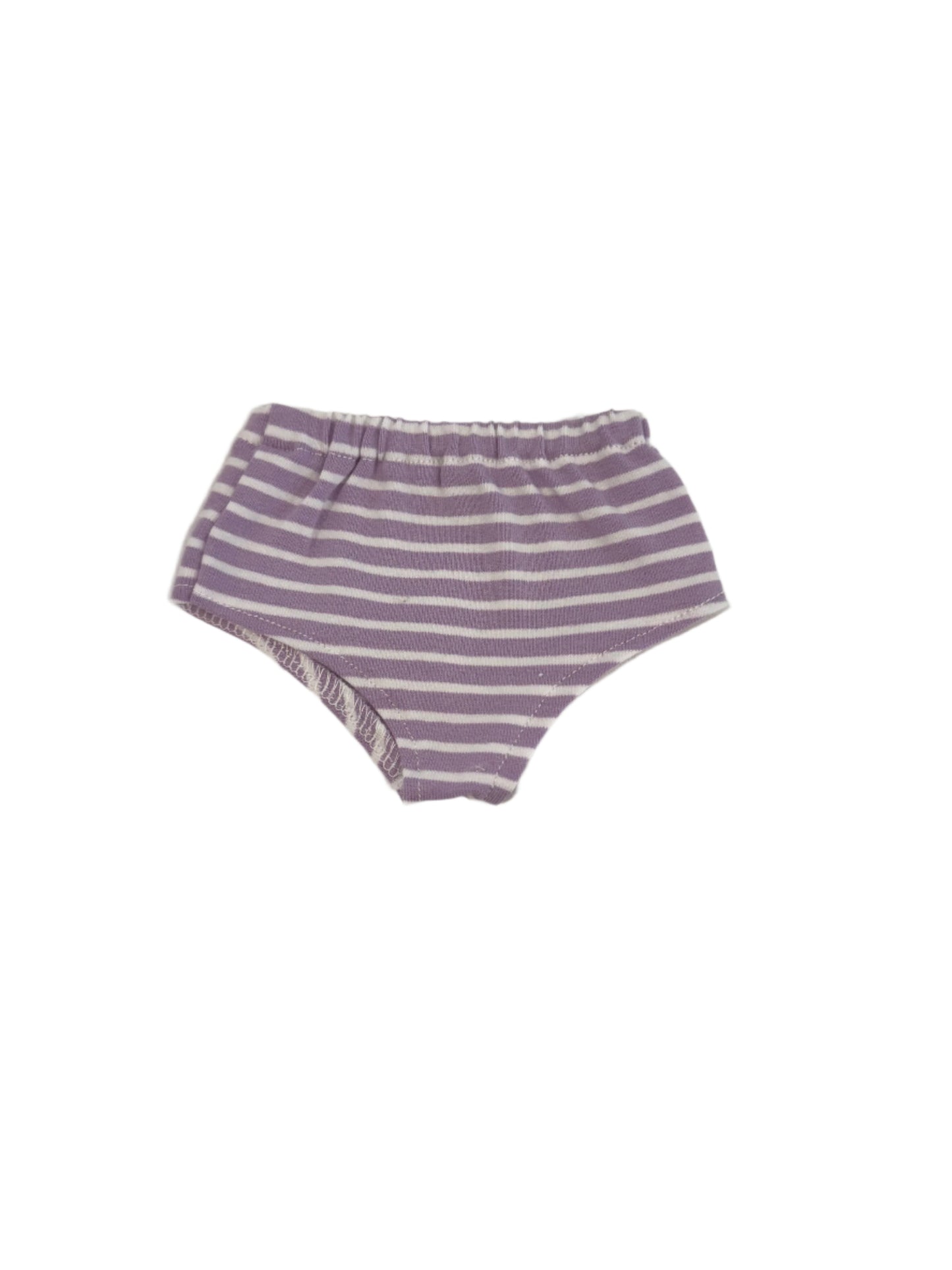 Purple Striped Boyshort Cotton Underwear