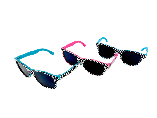 Black and White Chevron Sunglasses - 3 Colours
