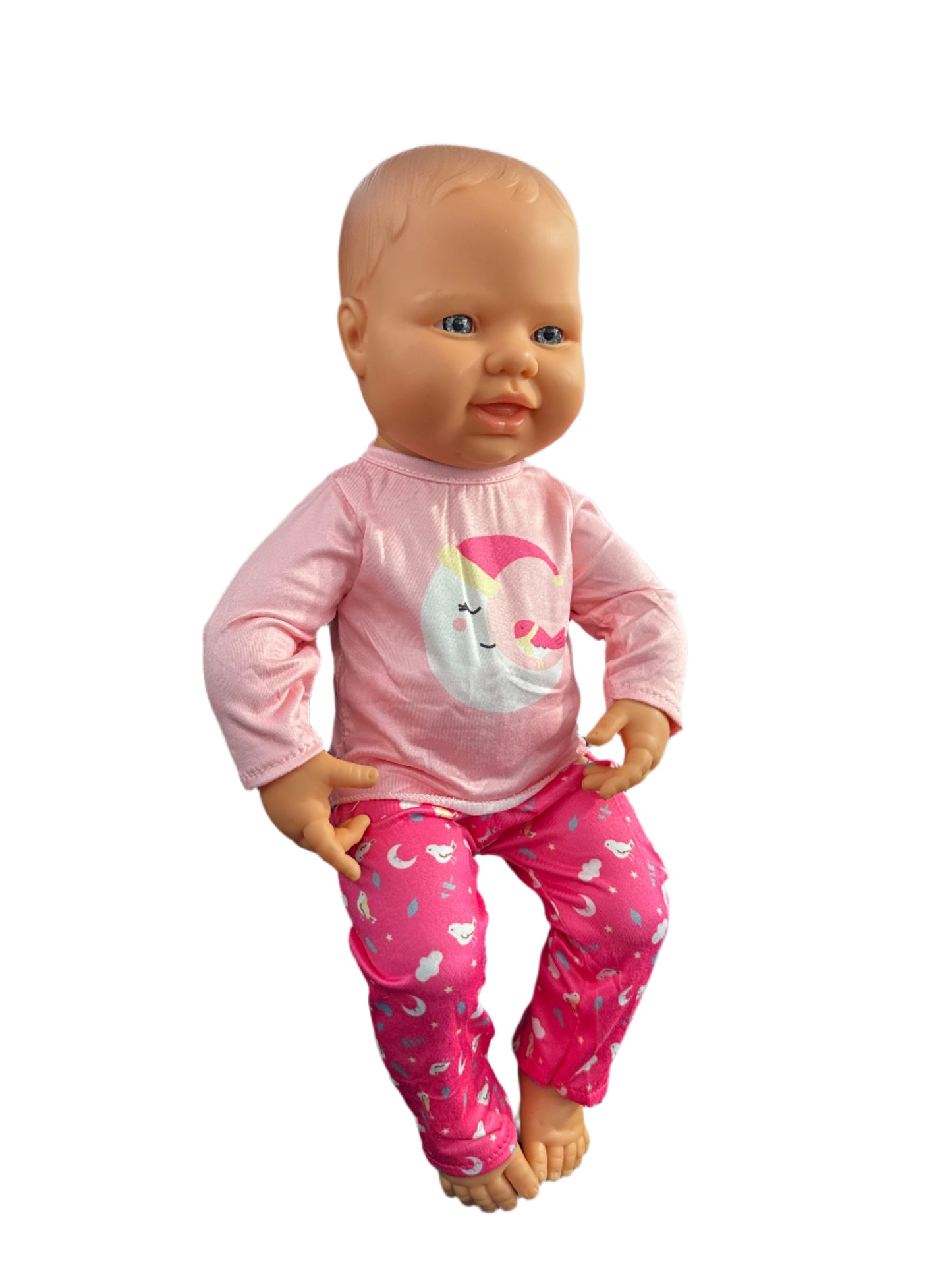 Pink Moon & Bird Pyjamas - 2 Piece Set