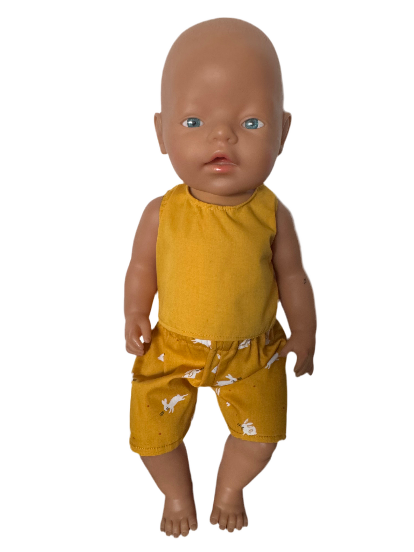 Mustard Easter Rabbit Top & Short - 2 Piece Set