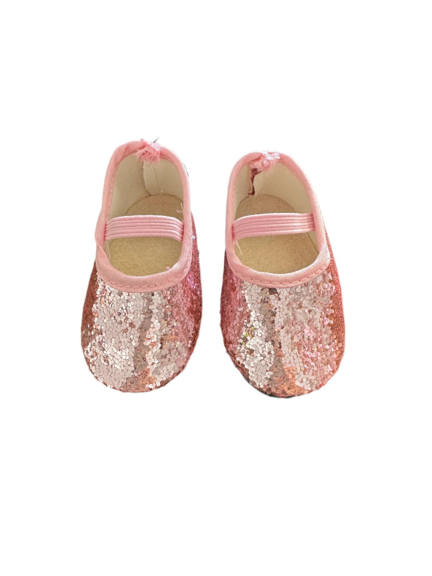 Pink Glitter Flat with Strap