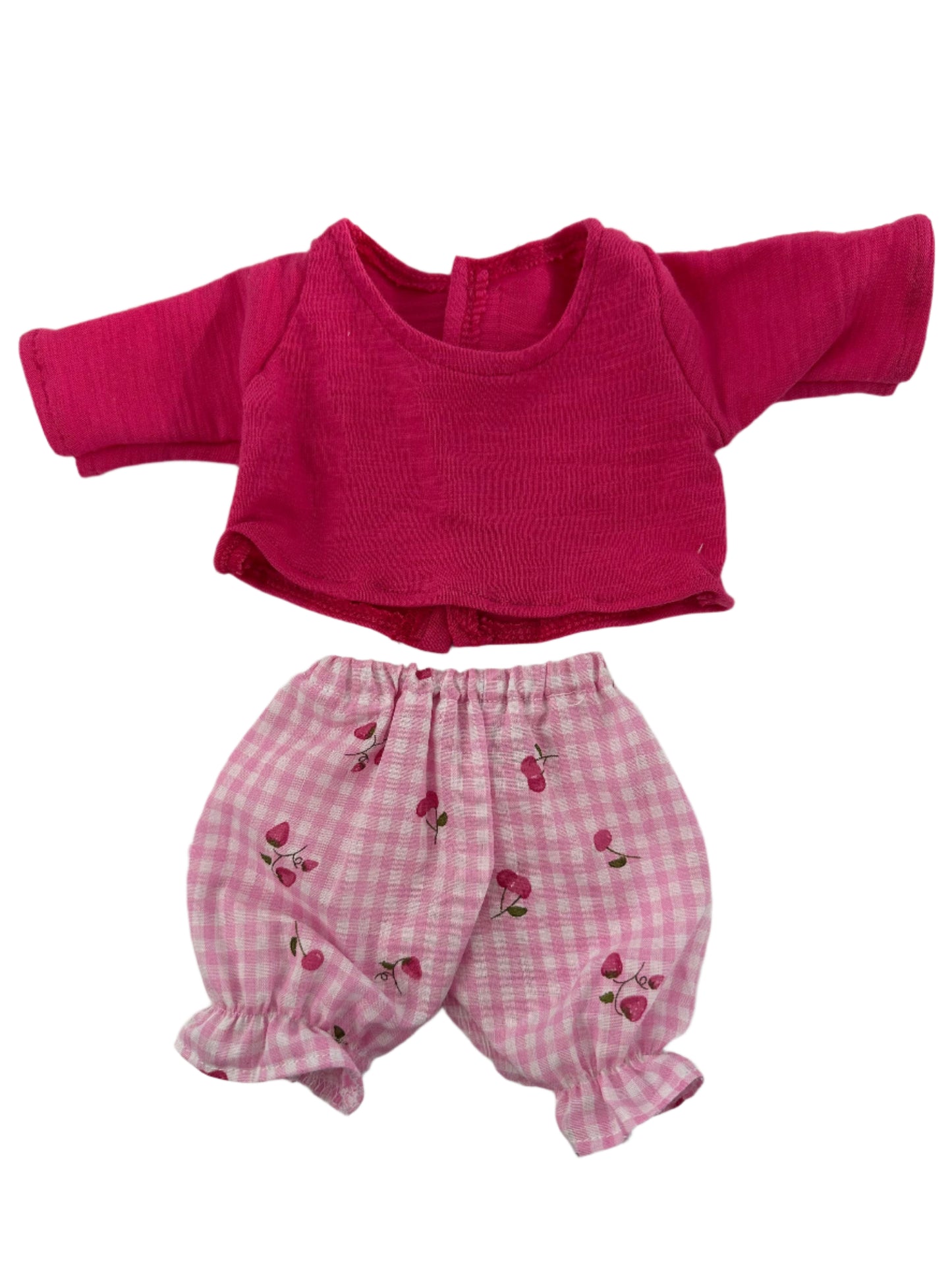 Pink Top & Cherry Pant Set - 2 Piece