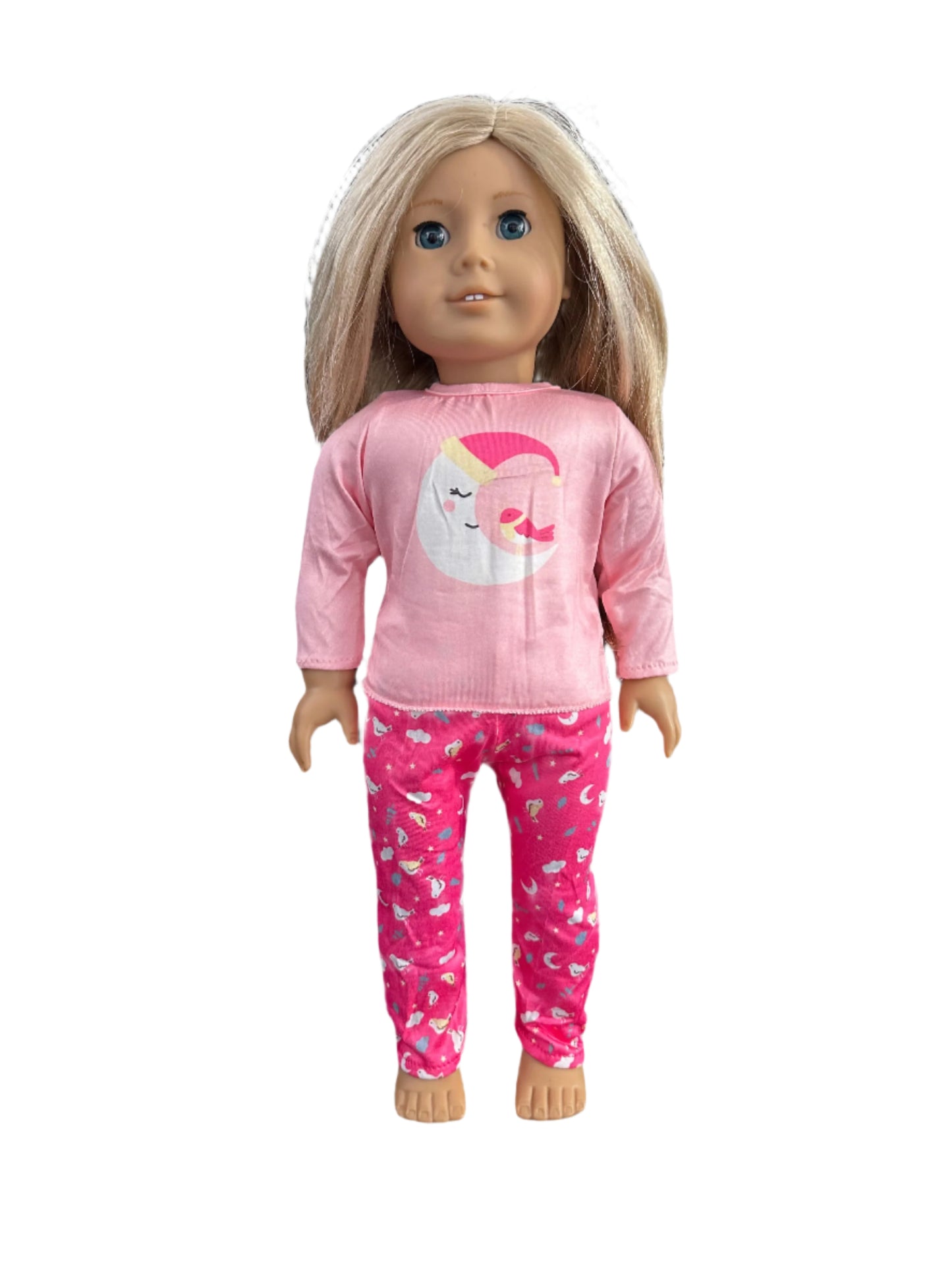 Pink Moon & Bird Pyjamas - 2 Piece Set