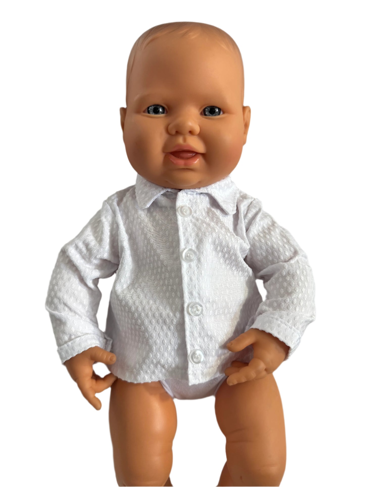 White Long Sleeved Button Up Dress Shirt