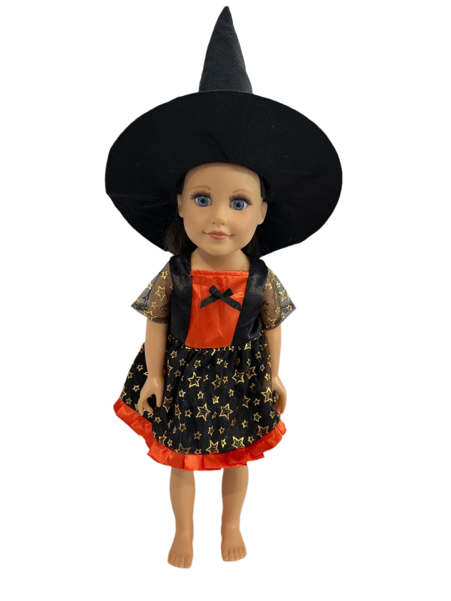 Black & Orange Stars Witch Halloween Costume - 2 Piece Set