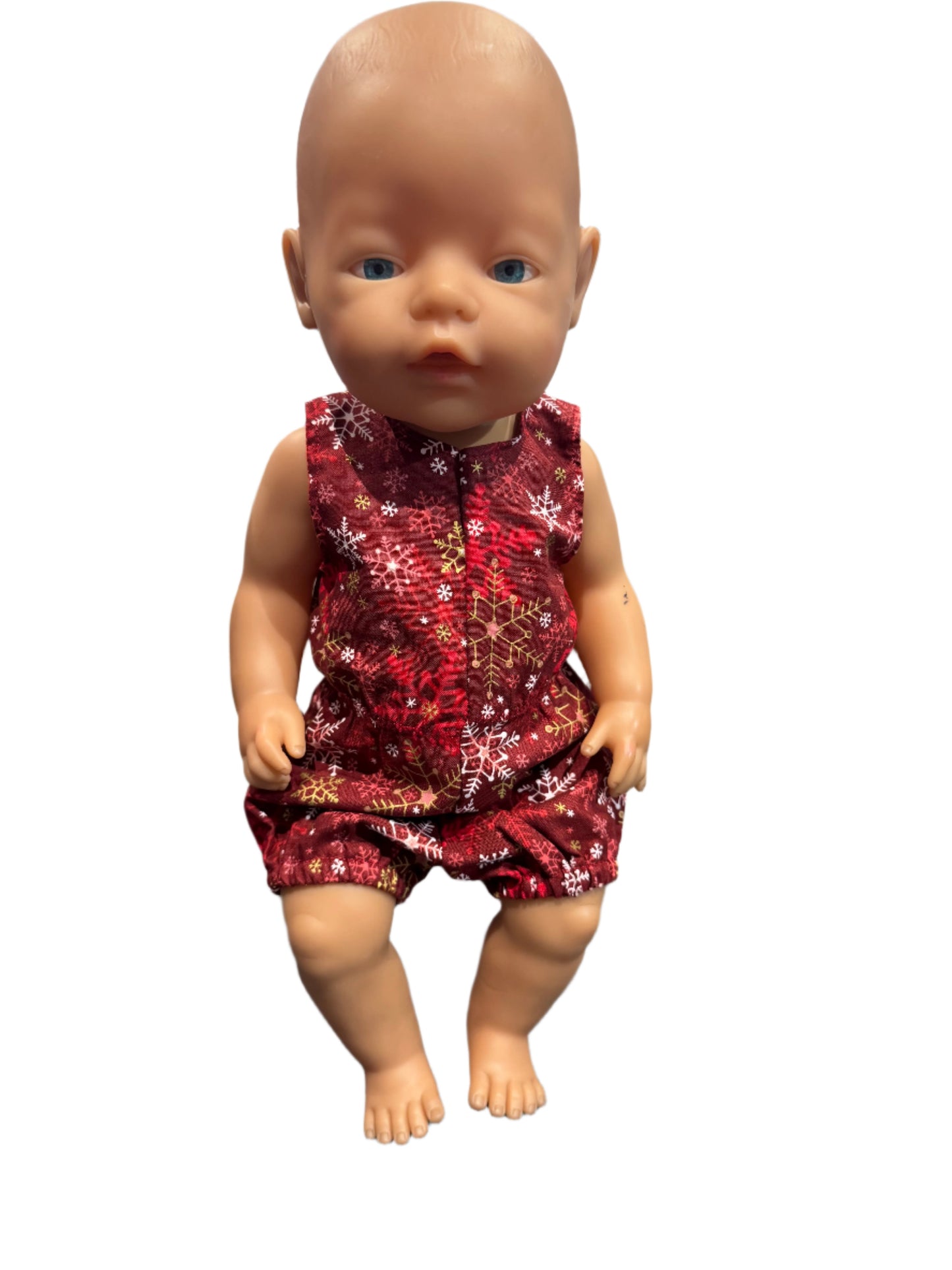 Red Snowflake Christmas Romper