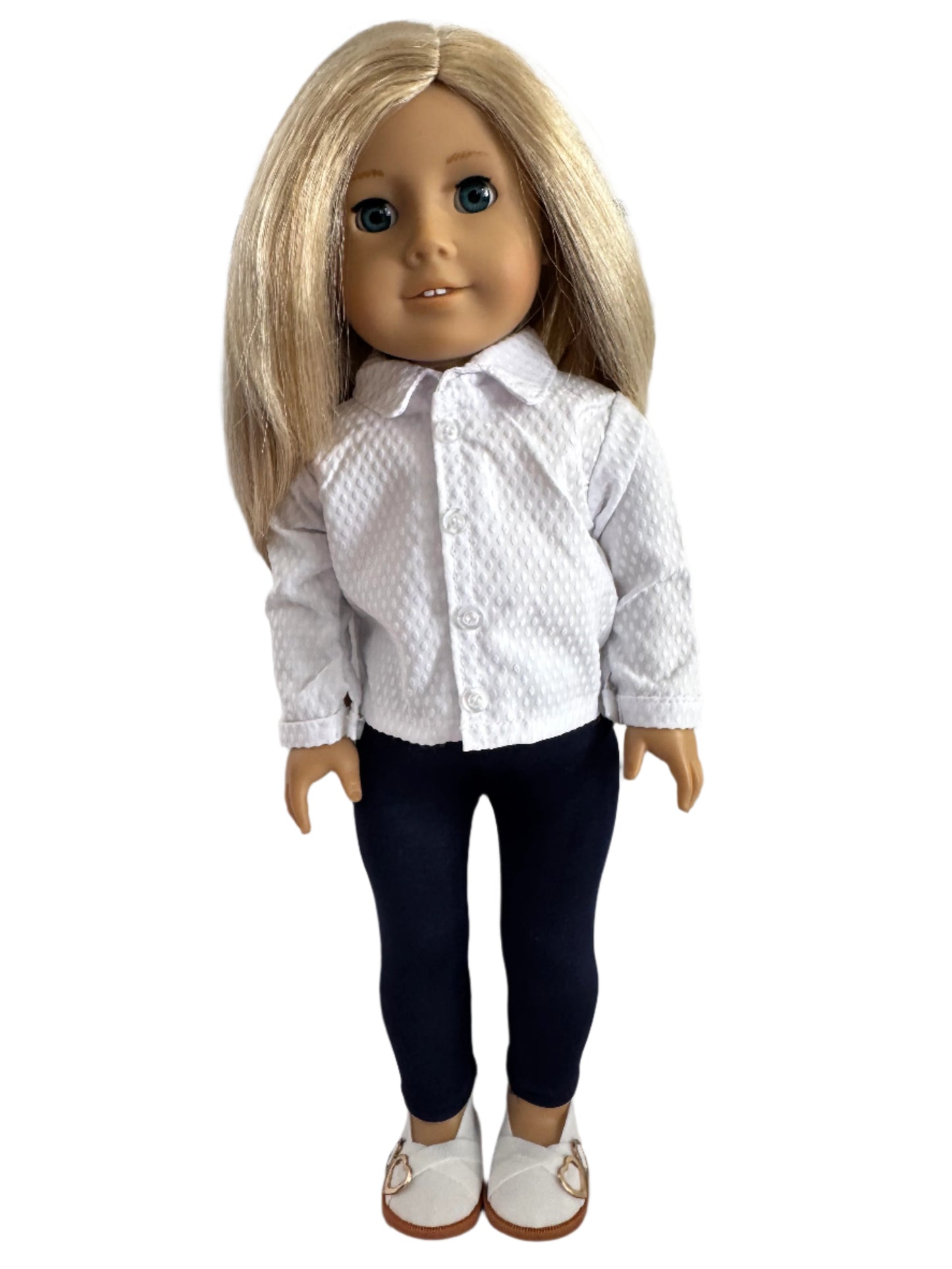 White Long Sleeved Button Up Dress Shirt
