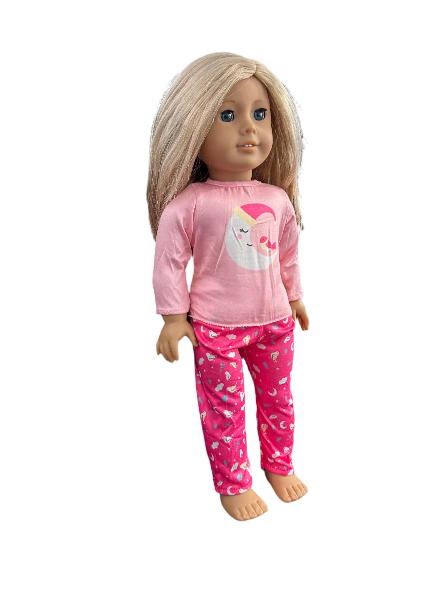Pink Moon & Bird Pyjamas - 2 Piece Set