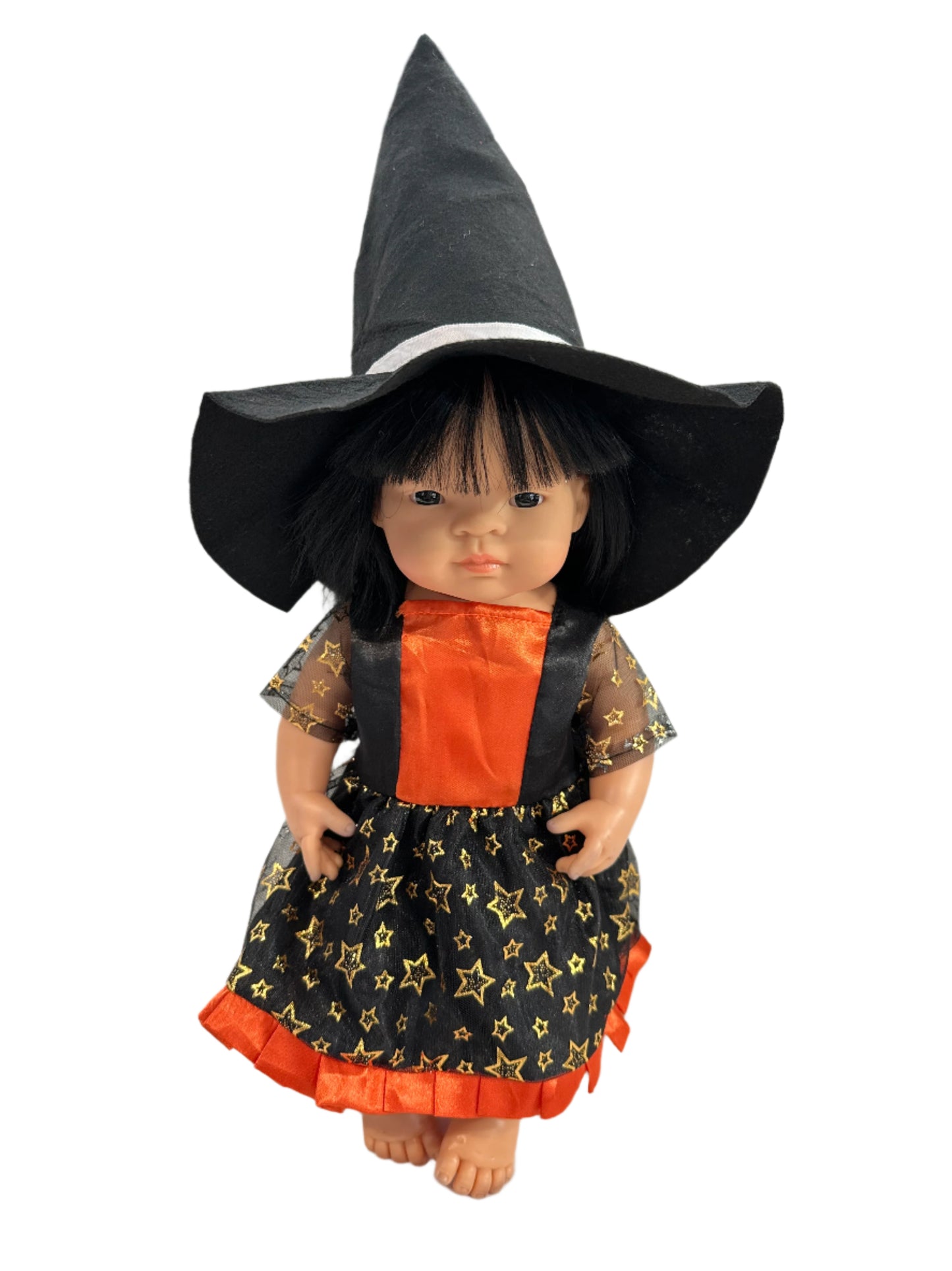 Black & Orange Stars Witch Halloween Costume - 2 Piece Set