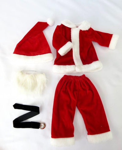 Mr. Claus Outfit with Beard - 5 Piece Set