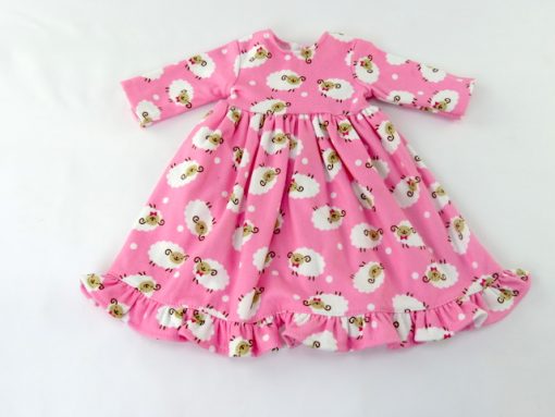 Pink Lamb Nightgown - 2 Piece Set
