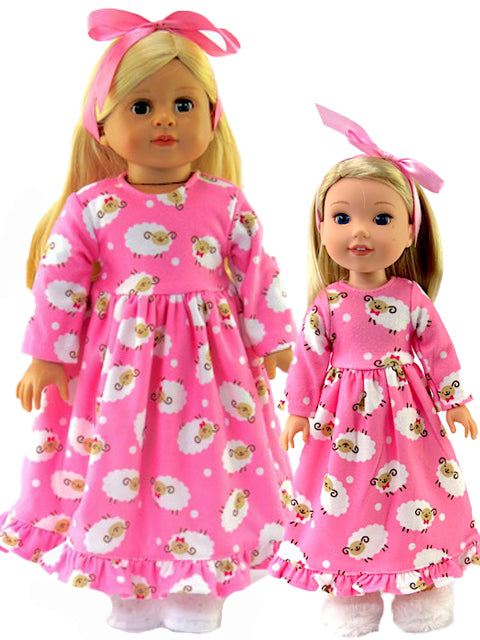 Pink Lamb Nightgown (s) - 2 Piece Set