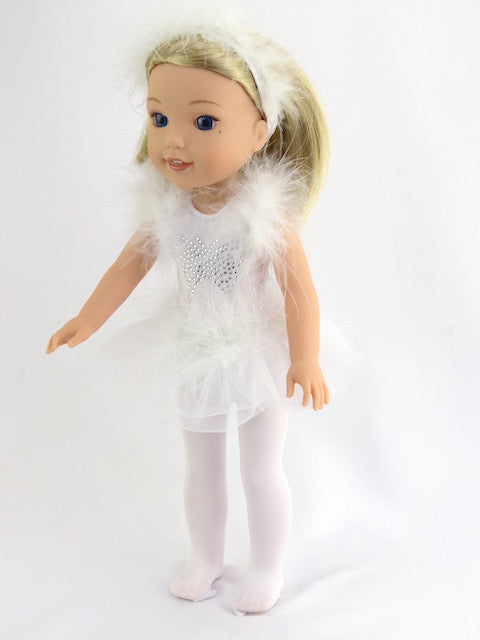 White Butterfly Ice Skating Outfit (s) - 3 Piece Set