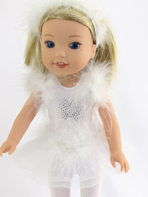 White Butterfly Ice Skating Outfit (s) - 3 Piece Set