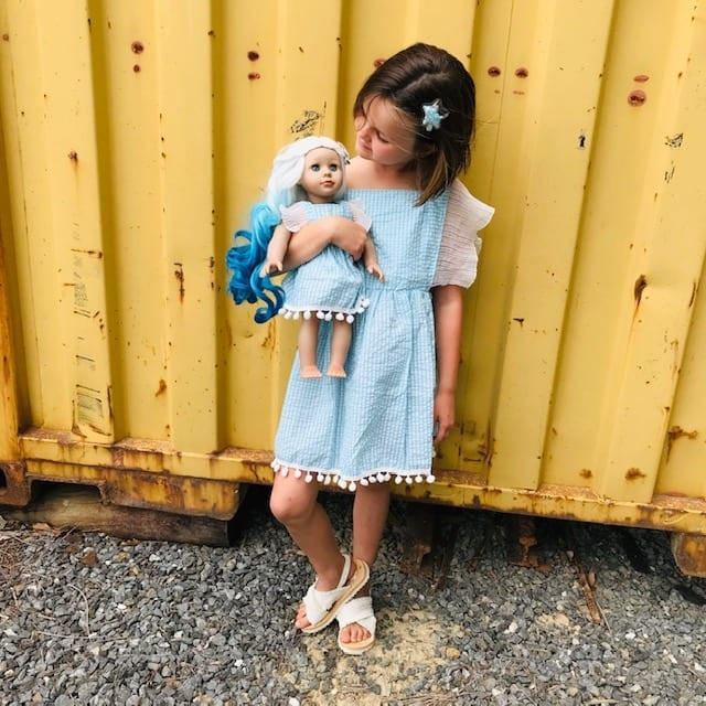 Dolls Dolly & Me – Gingham Pom Pom Set