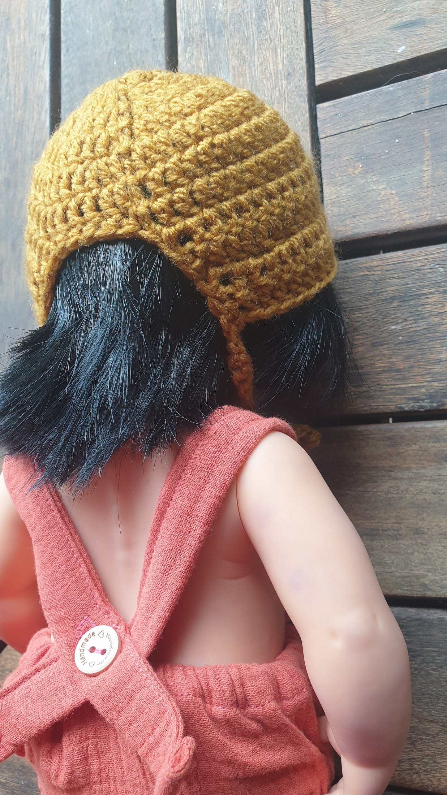Mustard Knitted Bonnet (Headwear)