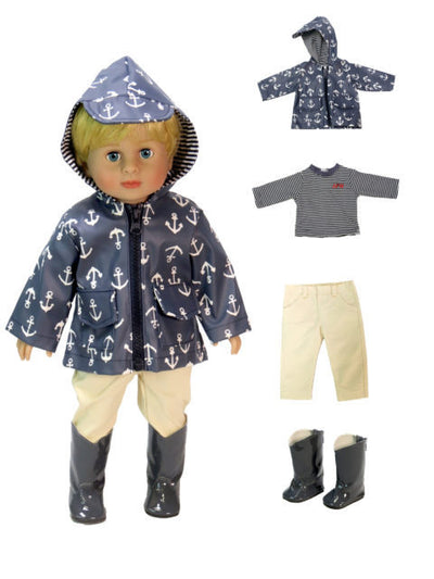 Dolls Anchor Raincoat Outfit with Boots
