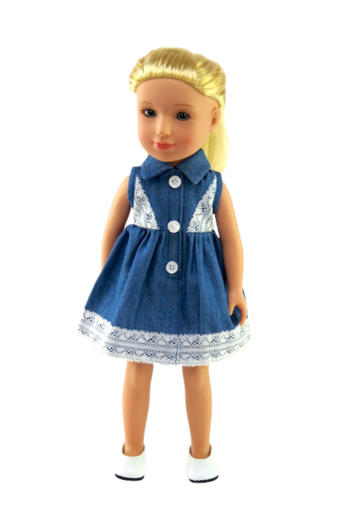 Denim Lace Dress (s)