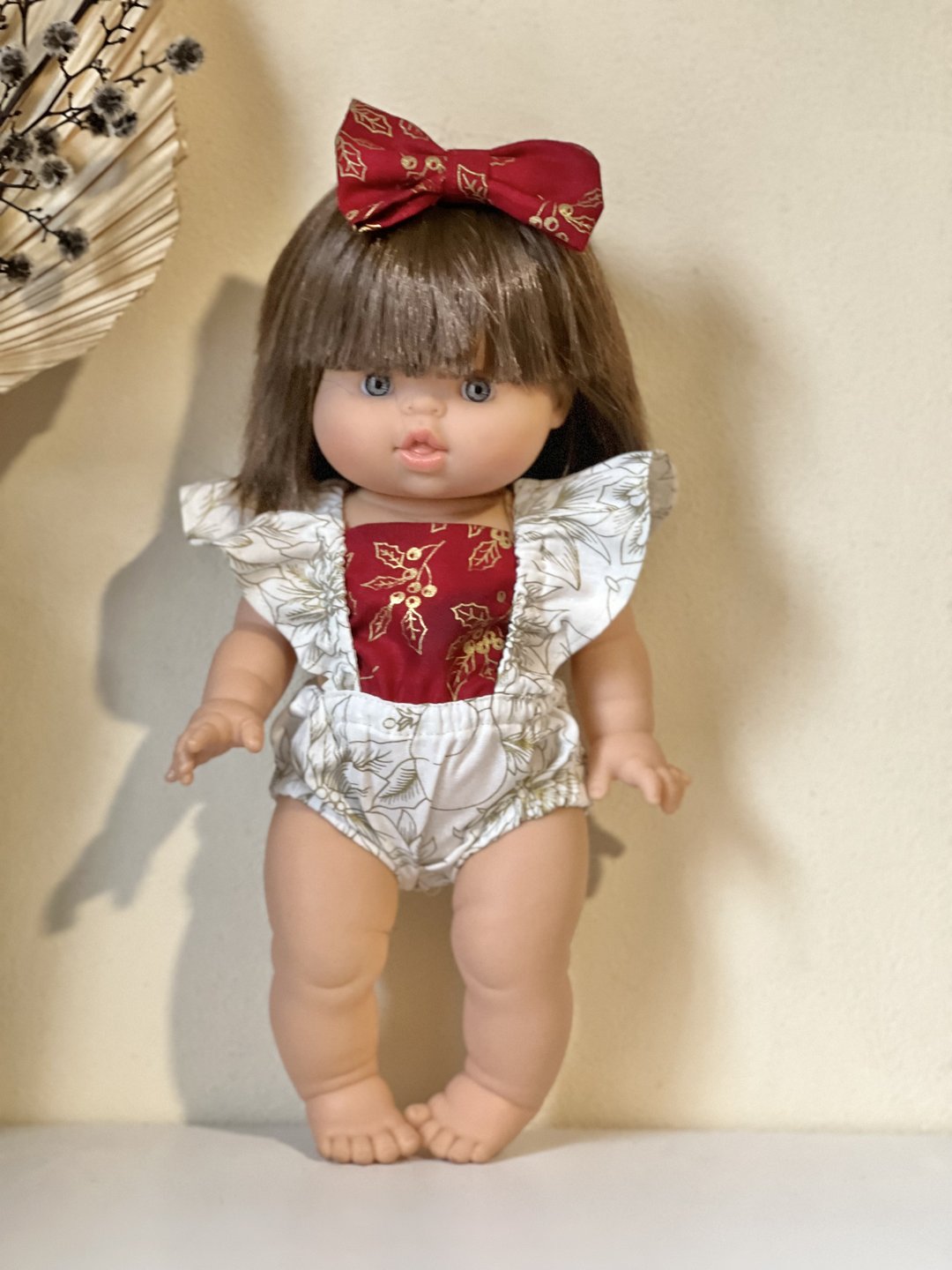 Christmas Flutter Romper Red