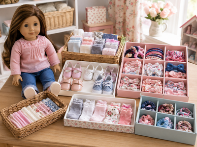 Keeping Track of Tiny Doll Accessories: Shoes, Socks and Hair Ties