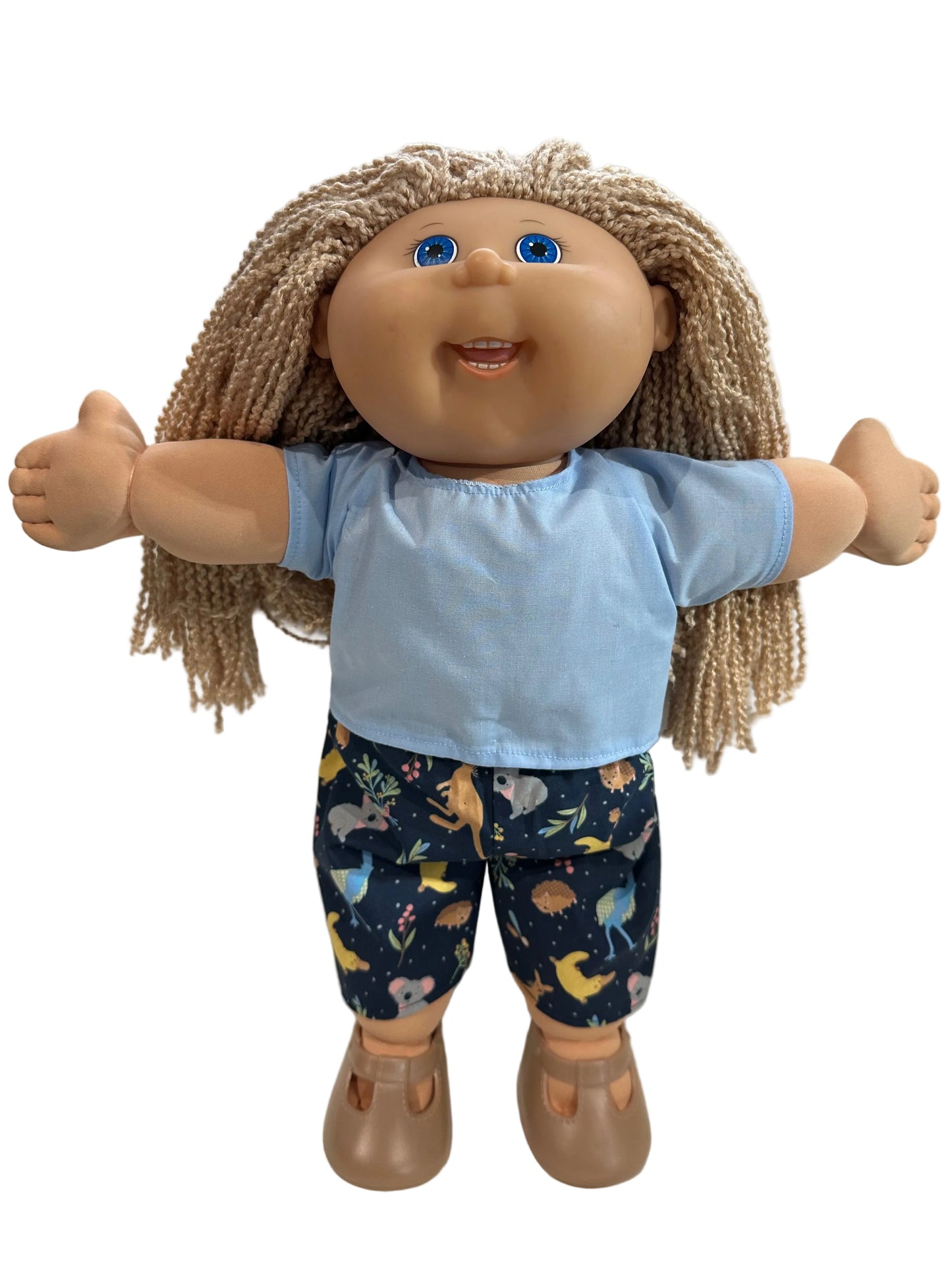 Pink or Blue Shirt & Australian Animal Blue Pant Set - 2 Piece