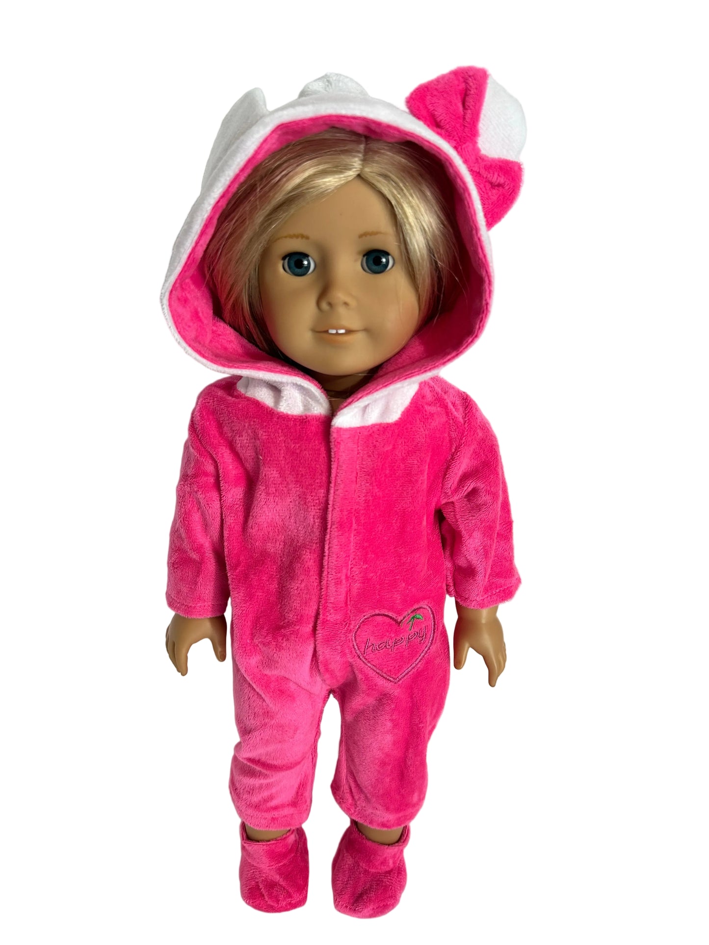 Plush Onesie with Hood & Booties - 2 Piece Set