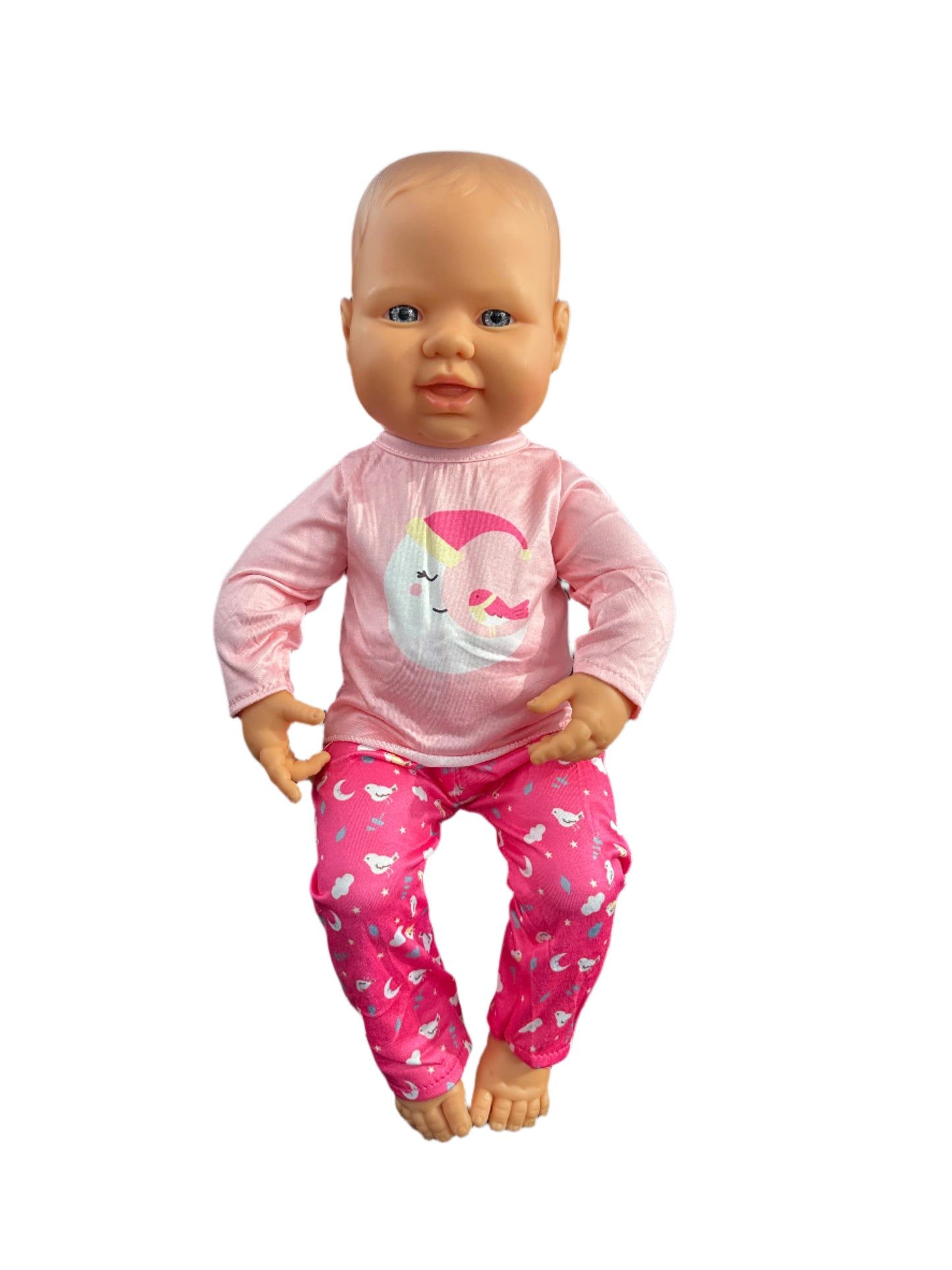 Pink Moon & Bird Pyjamas - 2 Piece Set