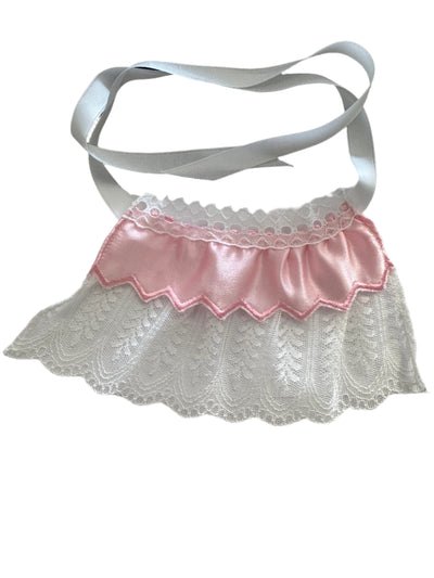 Pink & White Lace Apron