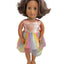Orange Shimmer & Rainbow Tulle Dress
