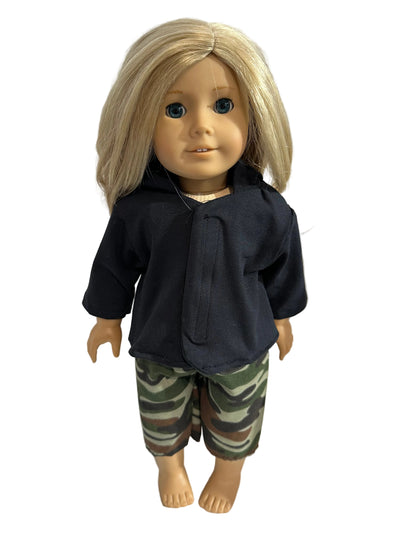 Hoodie & Camouflage Pants - 2 Piece