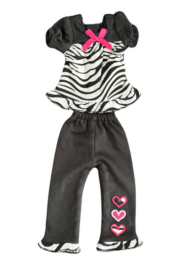 Zebra Heart Pant Set (s) - 2 Piece