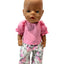 Pink Ruffled Shirt & Koala Pant Set - 2 Piece