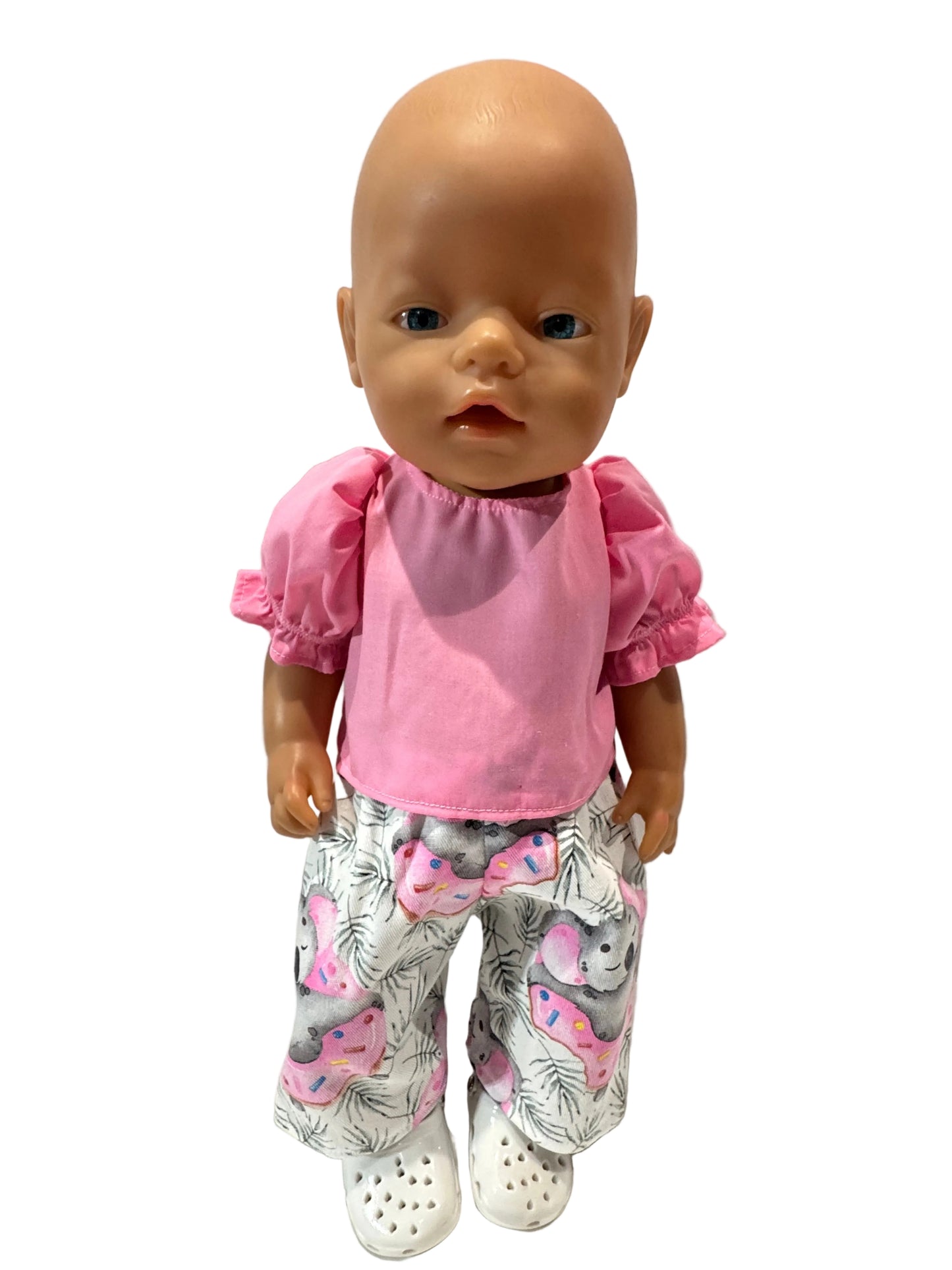 Pink Ruffled Shirt & Koala Pant Set - 2 Piece