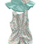 Aqua Floral Romper 2 Piece Set