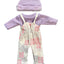 Lavender Sweater, Overalls & Beanie - 3 Piece Set