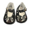 Black Heart Pattern Mary Jane Shoes