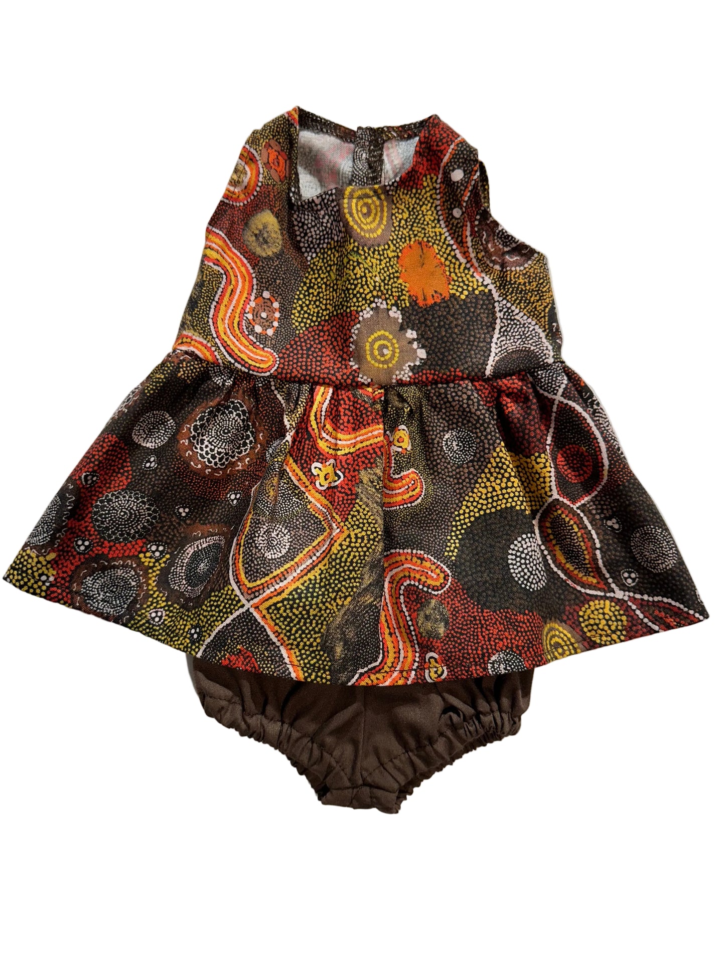 Indigenous Pattern Dress & Bloomers Set - 2 Piece