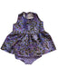 Indigenous Pattern Dress & Bloomers Set - Blue & Purple Sets - 2 Piece