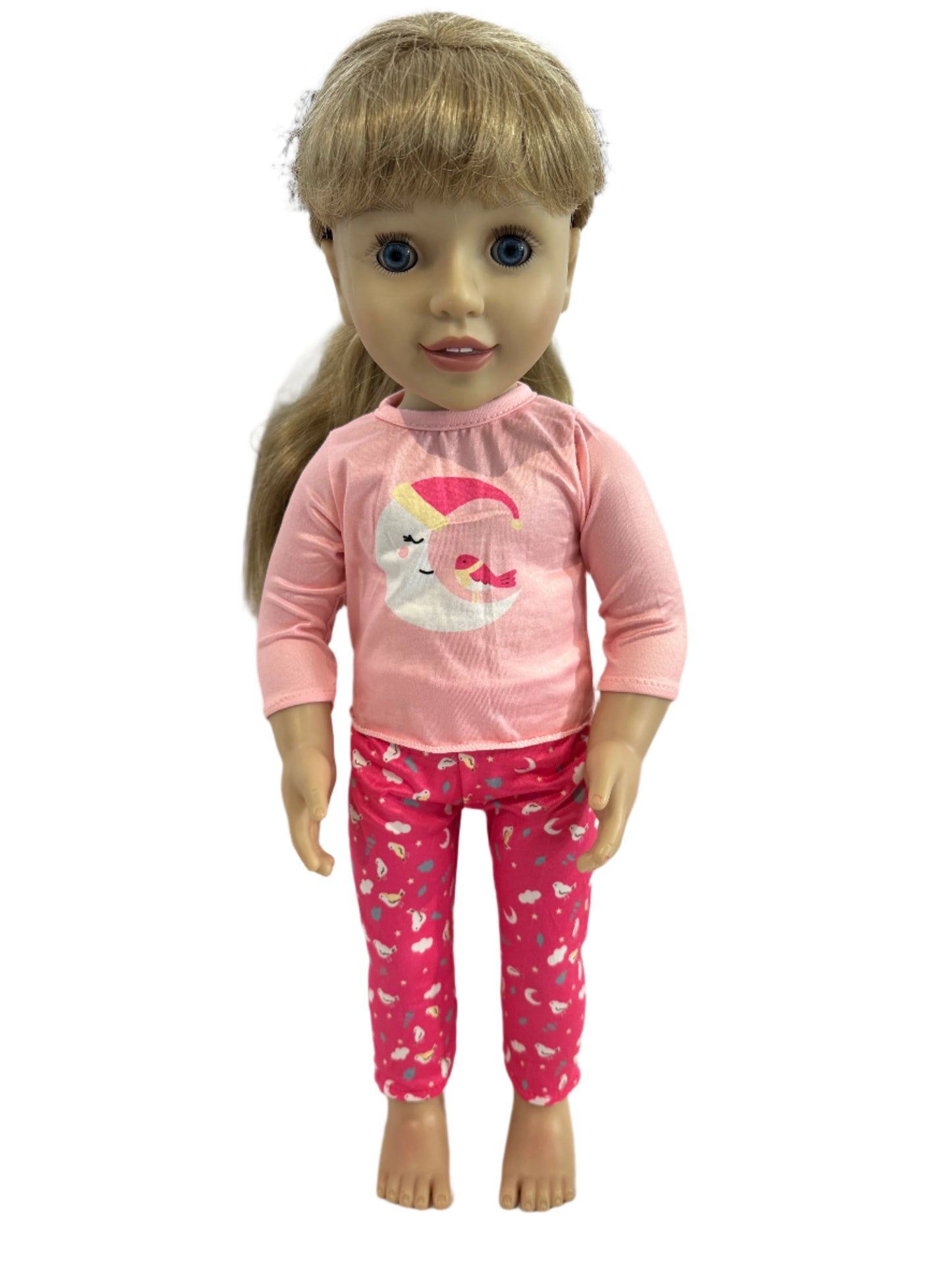 Pink Moon & Bird Pyjamas - 2 Piece Set