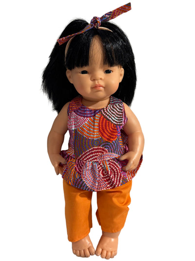 Indigenous Pattern Top, Pant & Headband Set - 3 Piece