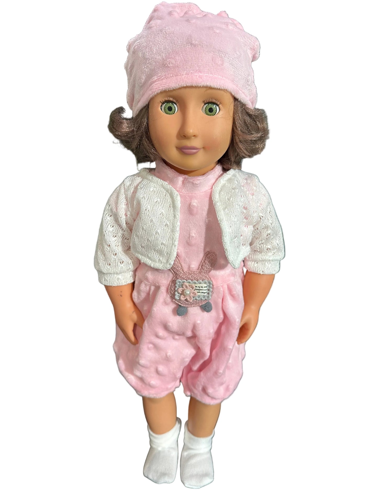 Soft Bunny Romper & Cardigan Set - 4 Piece Set